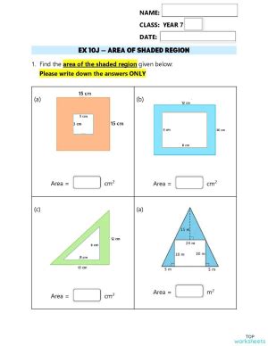 Area Of Shaded Region Worksheet Answers Kindle Editon