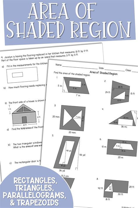 Area Of Shaded Regions Answers PDF