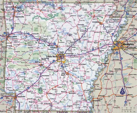 Arkansas Road Map Printable