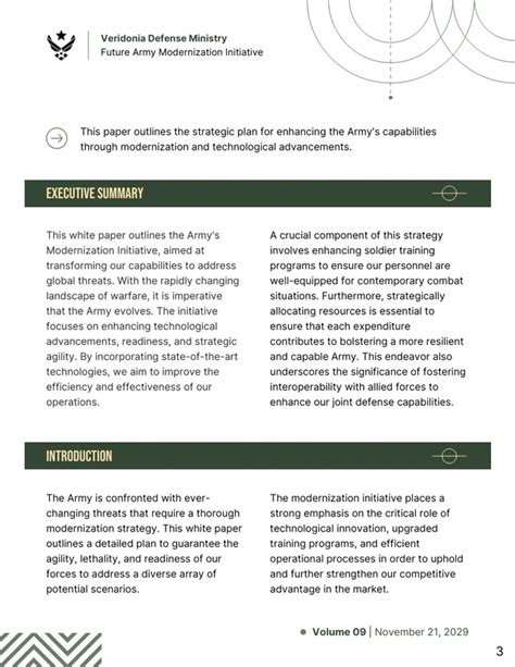 Army White Paper Template