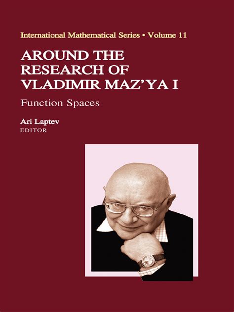 Around the Research of Vladimir Mazya I Function Spaces 1st Edition PDF