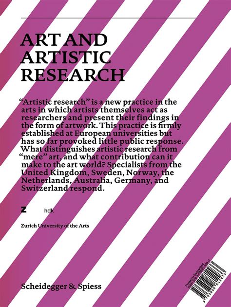 Art and Artistic Research: Music, Visual Art, Design, Literature, Dance (Verlag Scheidegger &amp Reader