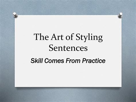 Art of Styling Sentences PDF