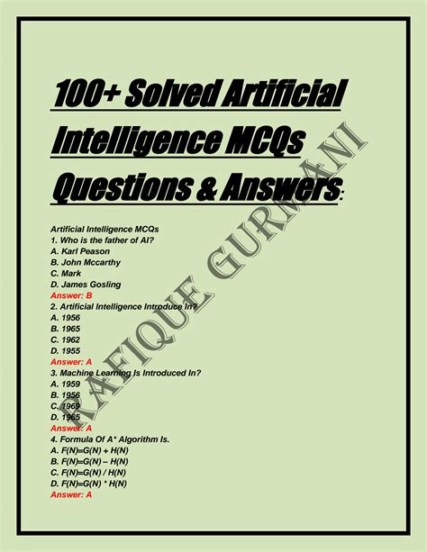 Artificial Intelligence Mcq With Answers Epub