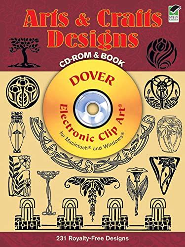 Arts and Crafts Designs CD-ROM and Book Dover Electronic Clip Art Doc