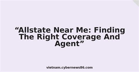 Arun Avery Allstate: How to Choose the Right Coverage
