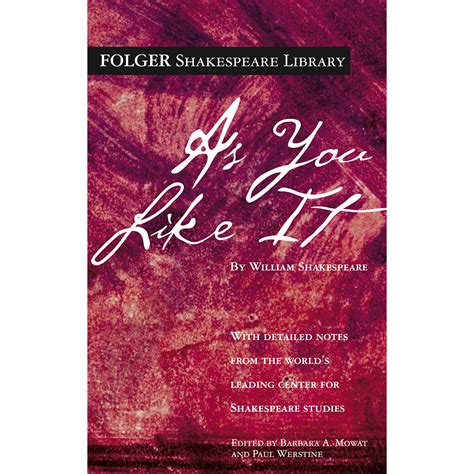 As You Like It Folger Ed New Folger Library Shakespeare Doc