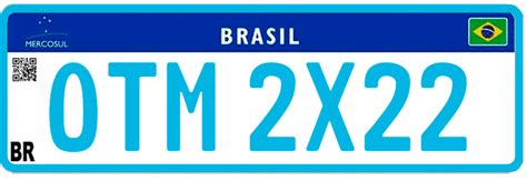 As placas de carro azuis