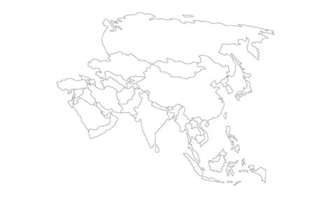 Asia Map in Black and White: Un Covering The Intriguing Landscape