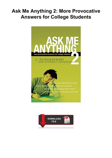 Ask Me Anything: Provocative Answers for College Students Doc