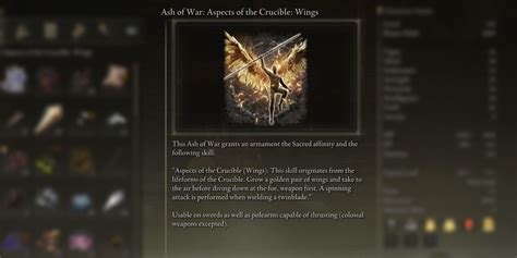 Aspect of the Crucible Wings: Unlock the Power of 6 Legendary Artefacts