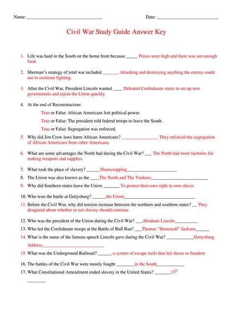 Assessment Answer Key The Americans Reconstruction Doc