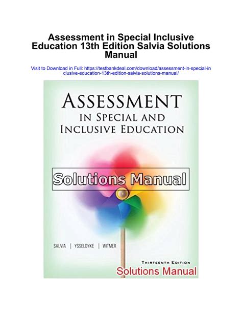 Assessment In Special and Inclusive Education Kindle Editon