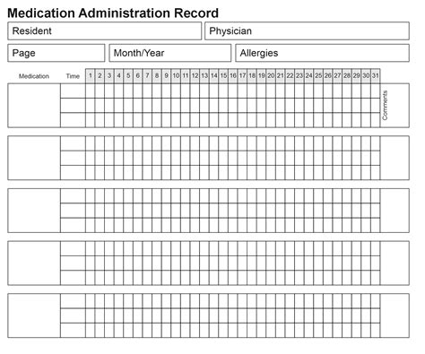 Assisted Living And Homecare Medtech Medication Counting Log Printables