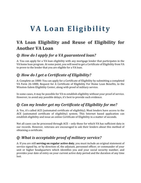 Assuming a VA Loan: A Complete Guide to Eligibility, Benefits, and Process