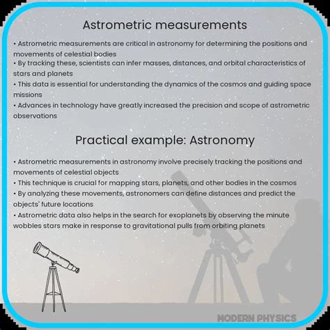 Astrometric measurements: