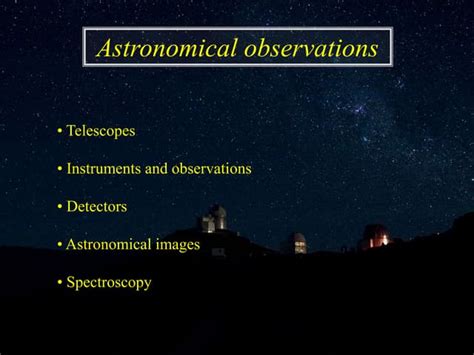 Astronomical Observations