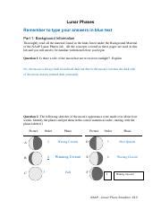 Astronomy Lab Answers For Lunar Phases Kindle Editon