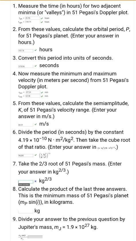 Astronomy Lab Answers Pegasi 51 PDF