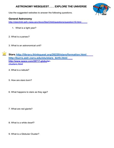 Astronomy Webquest Explore The Universe Answers Epub
