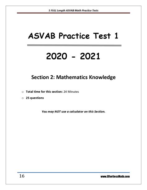 Asvab Practice Test Answer Key Doc