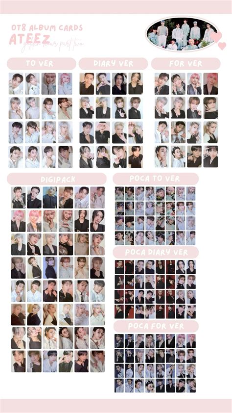 Ateez Golden Hour Part 2 Photocard Template