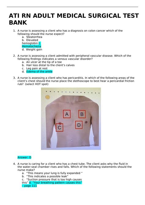 Ati 2013 Rn Medical Surgical Test Bank Ebook PDF