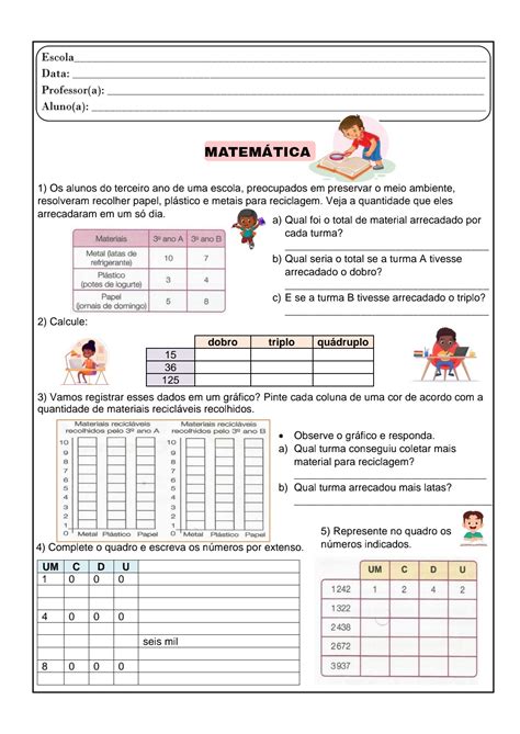 Atividades Matemáticas para o 3º Ano: Um Guia Completo para Pais e Professores