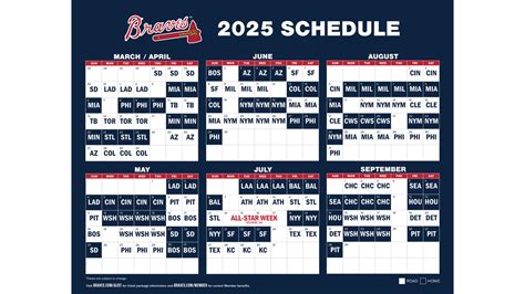 Atlanta Braves Printable Schedule