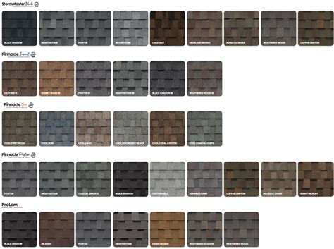 Atlas Shingles Color Chart