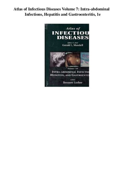 Atlas of Infectious Diseases Intra-Abdominal Infections, Hepatitis, and Gastroenteritis Doc