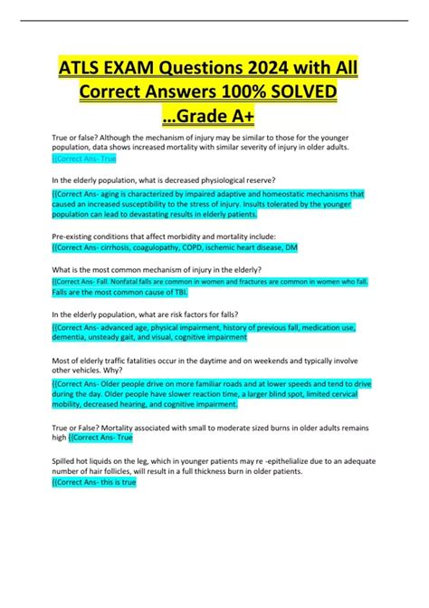 Atls Questions Answers Doc