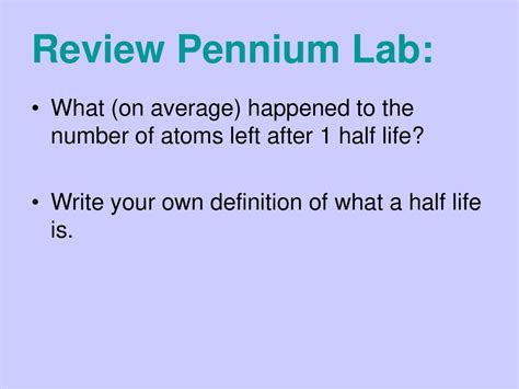 Atomic Pennium Understanding Half Life Lab Answers Doc