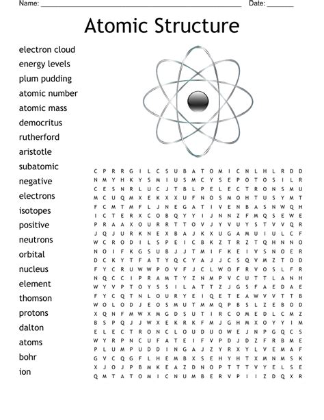 Atomic Structure Word Search Answer Reader