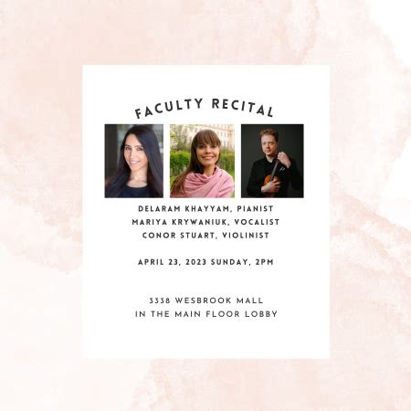 Attend Faculty Recitals and Masterclasses: