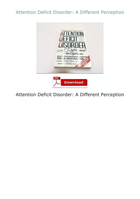 Attention.Deficit.Disorder.A.Different.Perception Ebook Kindle Editon