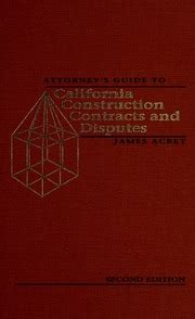 Attorneys Guide to California Construction Contracts and Disputes Epub