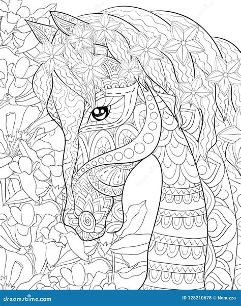 Attractive Horse Coloring Books for Adults Adult Coloring Book Doc