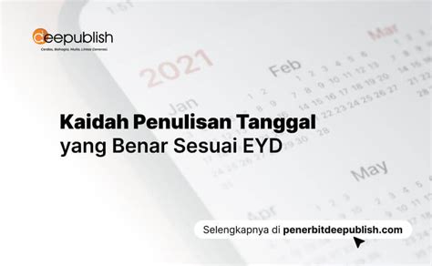 Aturan Penulisan Tanggal dalam Bahasa Melayu