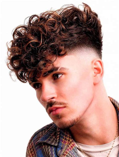 Auburn Capless Curly Remy Human Hair Curly Medium Length Length Men's Wigs