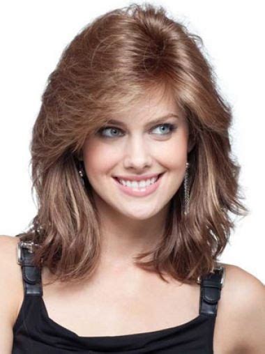 Auburn Lace Front Shoulder Length Human Hair Wigs VS 2025