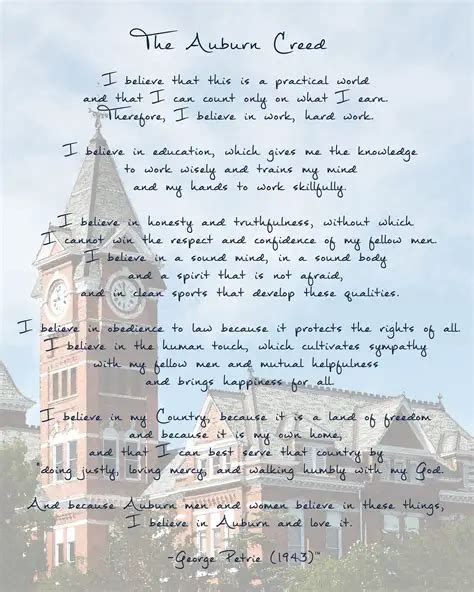 Auburn University Creed: A Timeless Guide to Ethical Decision-Making
