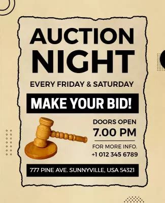 Auction Flyer Templates