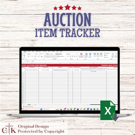 Auction Spreadsheet Template