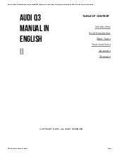 Audi Q3 User Manual - Moremanual Com - Audi Q3 Manual In English Ebook Epub