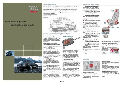 Audi allroad quattro Quick reference guide PDF Doc