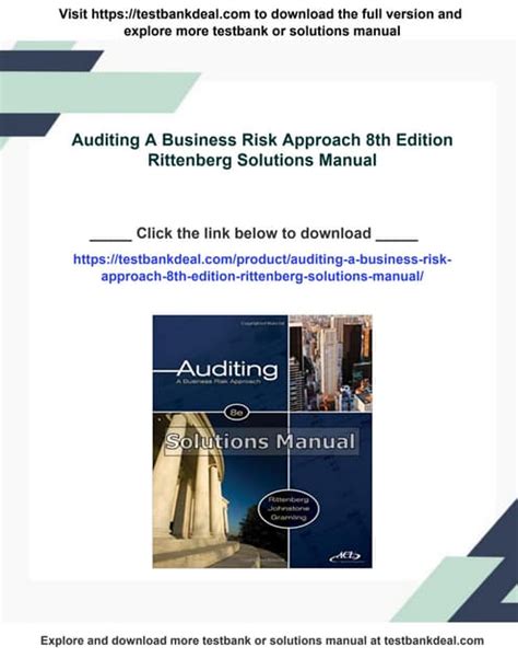 Auditing A Business Risk Approach 8th Edition Solutions Manual PDF