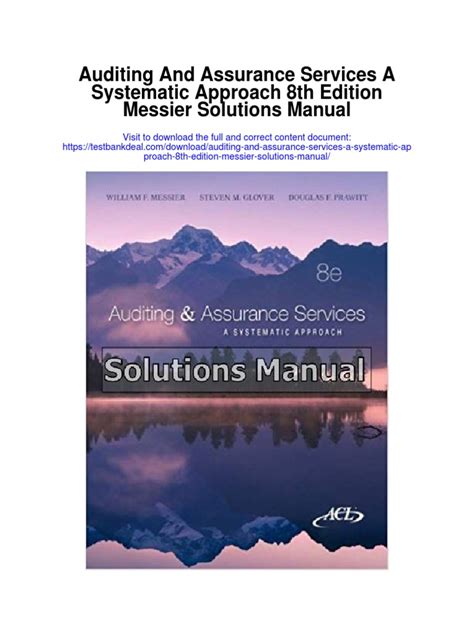 Auditing And Assurance Services 8th Edition Solution Manual PDF