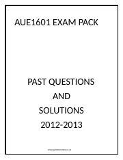 Aue1601 Past Exam Solutions PDF