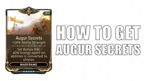 Augur Secrets Warframe: Unlocking the Enigma